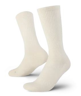 Premium Everyday Merino Wool Crew Socks in Off White