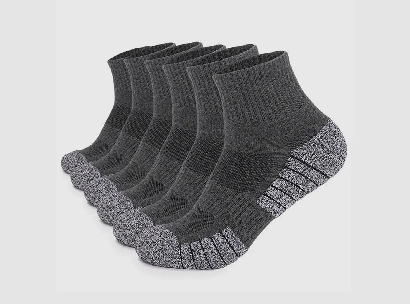 FitVille SportStep Athletic Ankle Socks 3-Pair Bundle (Unisex)