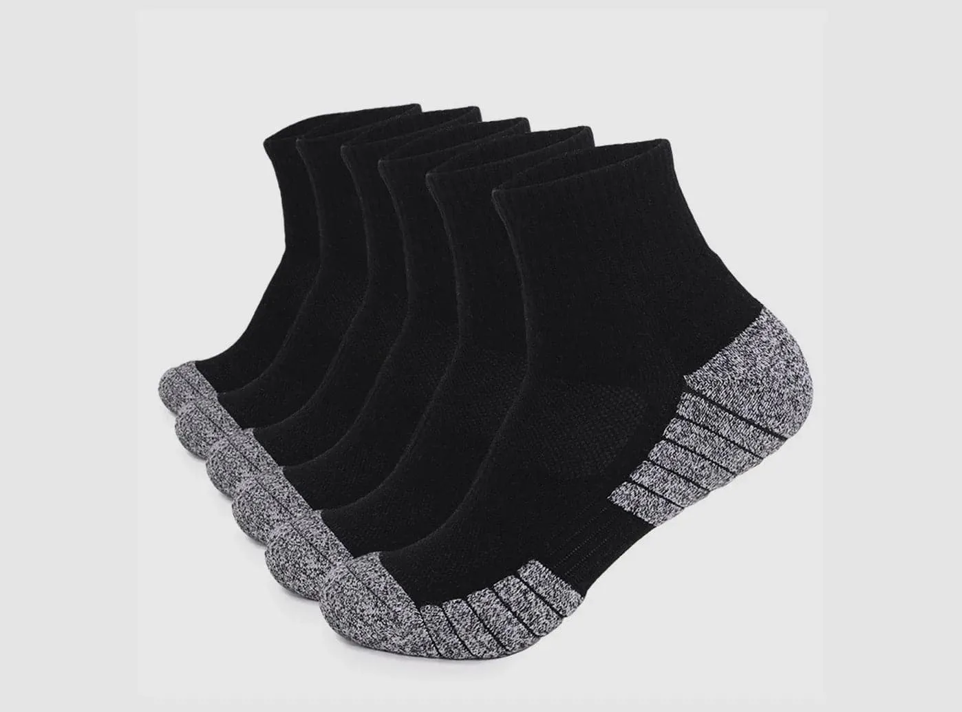 FitVille SportStep Athletic Ankle Socks 3-Pair Bundle (Unisex)