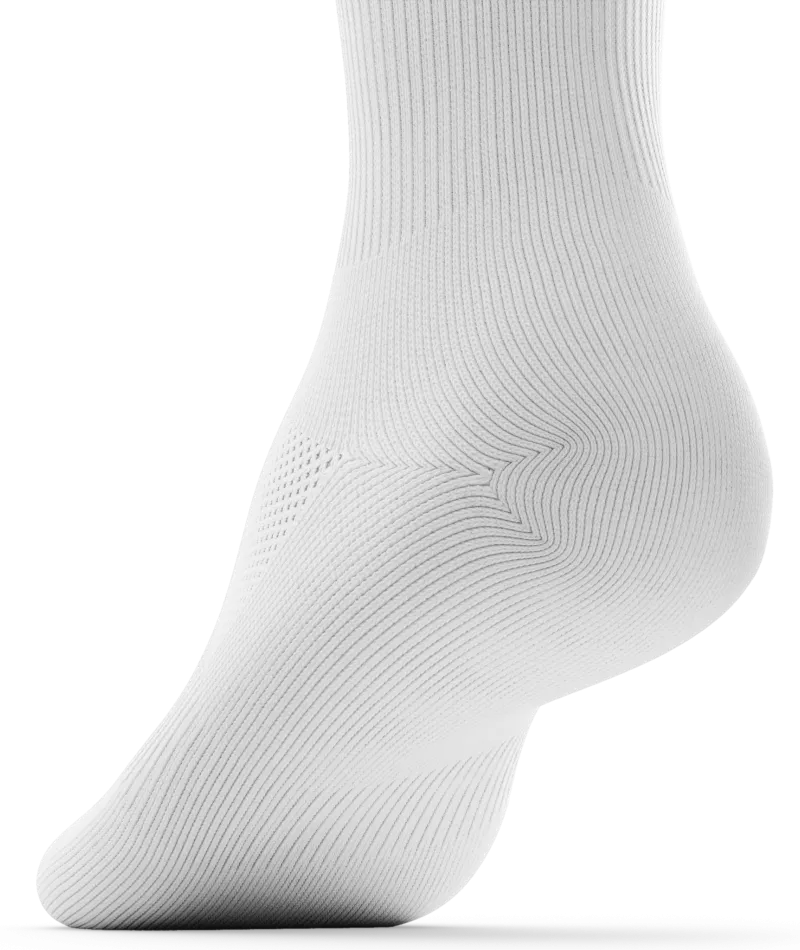 Flagship Crew Socks White 6-Pack