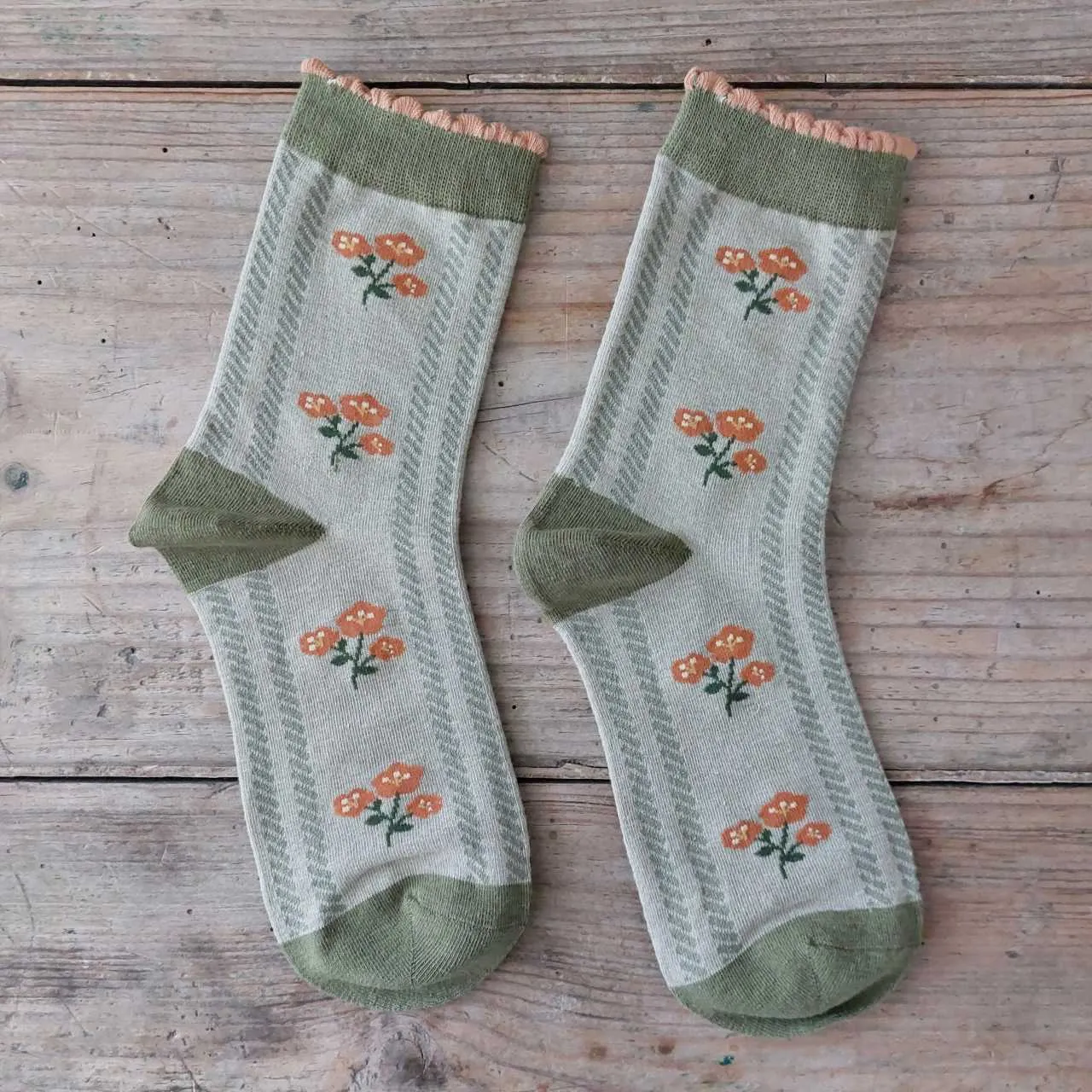 Floral Cotton Socks