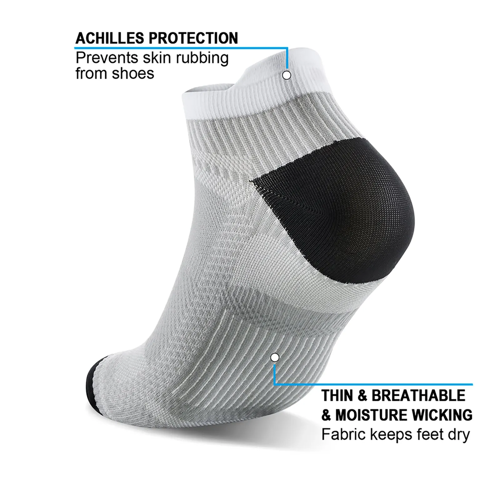 GECKOMAN x PAPLUS Ankle Compression Running Sock 2-Pairs