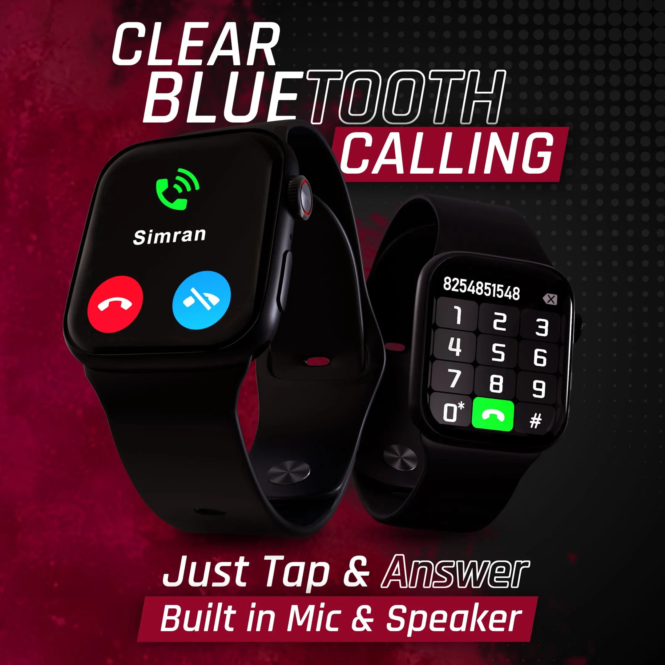 Hammer Ace 2.0 Bluetooth Calling Smartwatch with Biggest 1.83 inches Display