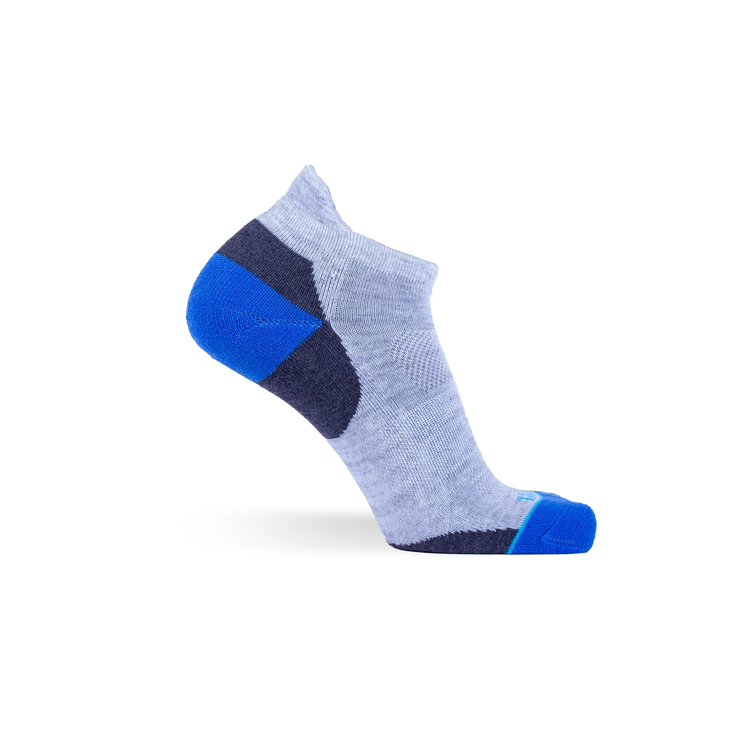 Heather Grey With Cobalt & Navy Heather Grey Two Pack - Extra Cushioned Ankle Socks