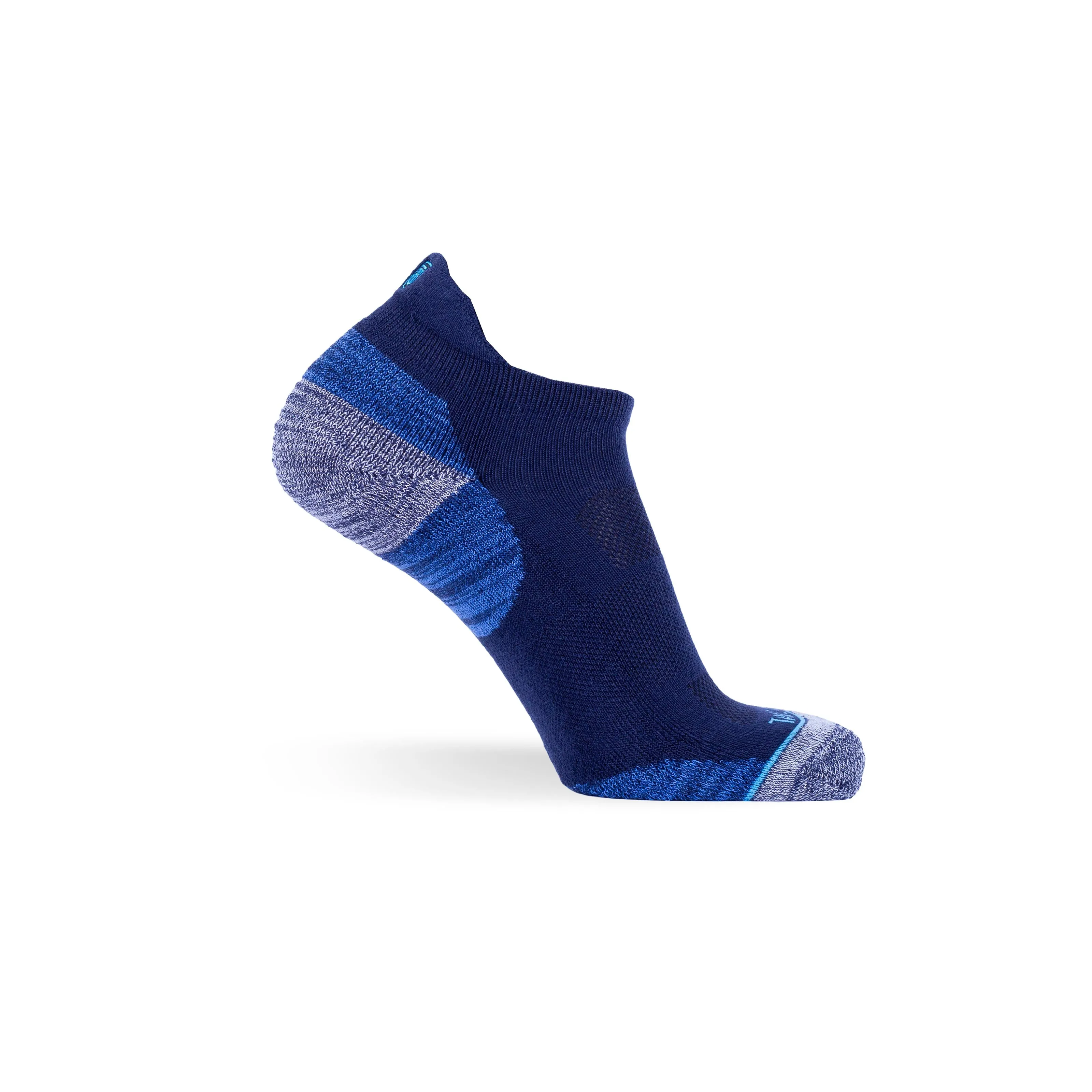 Heather Grey With Cobalt & Navy Heather Grey Two Pack - Extra Cushioned Ankle Socks