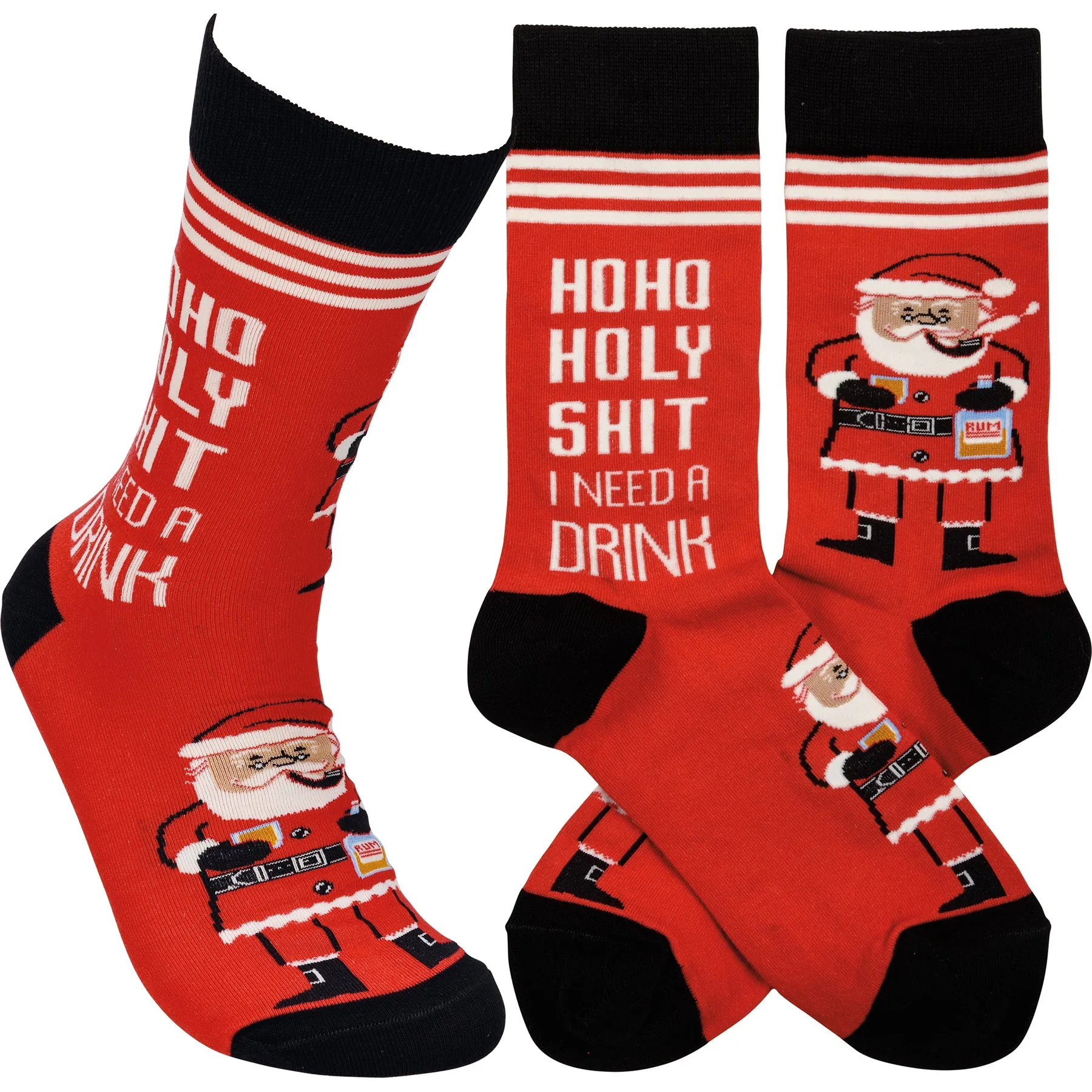 Ho Ho Holy Shit I Need A Drink Socks