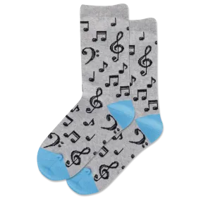 HOTSOX Kid's Musical Notes Crew Socks