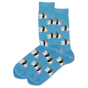 HOTSOX Men's Sushi Cat Crew Sock