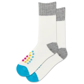 HOTSOX Women's Rainbow Dot Non-Skid Slipper Sock