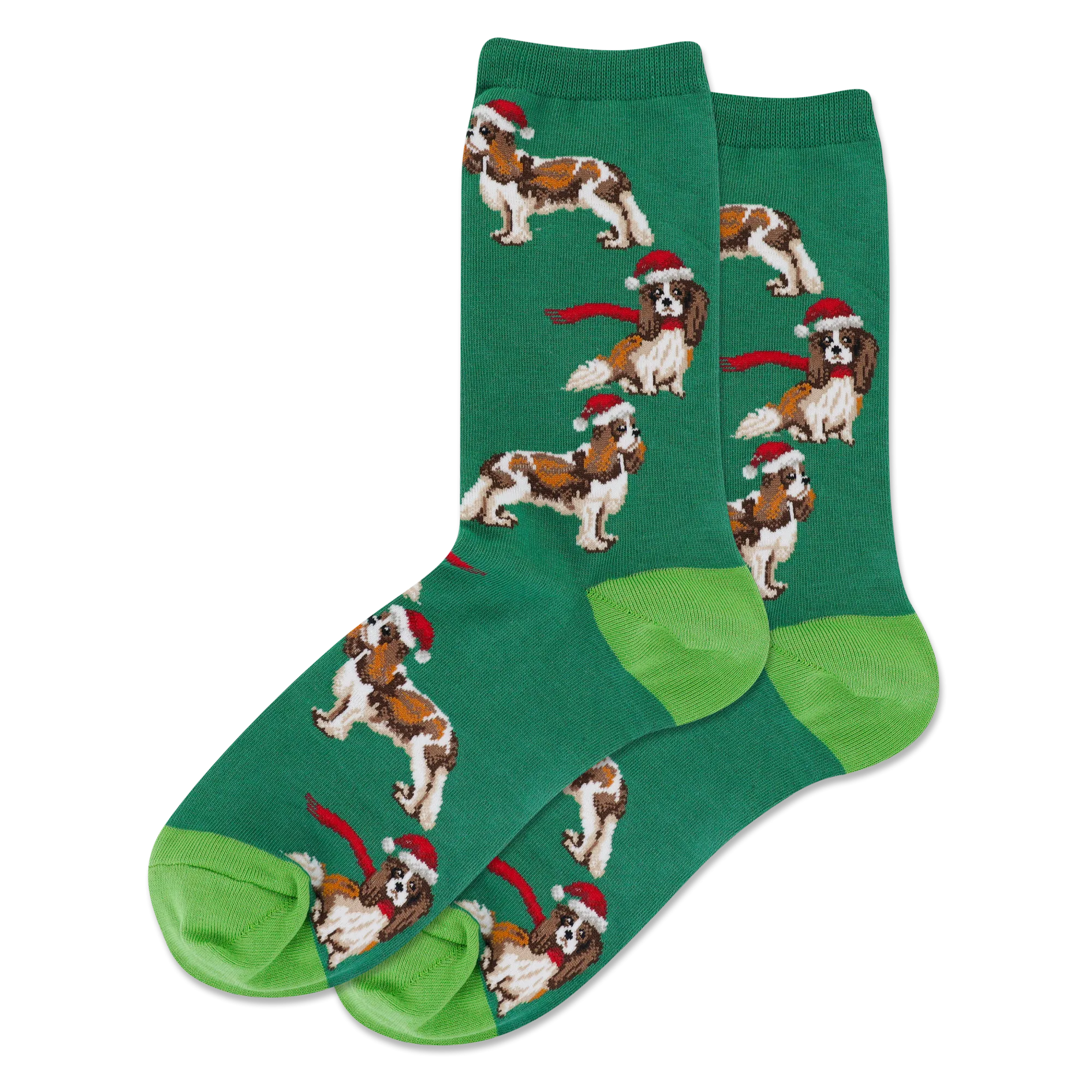 HOTSOX Women's Santa Dog Crew Socks