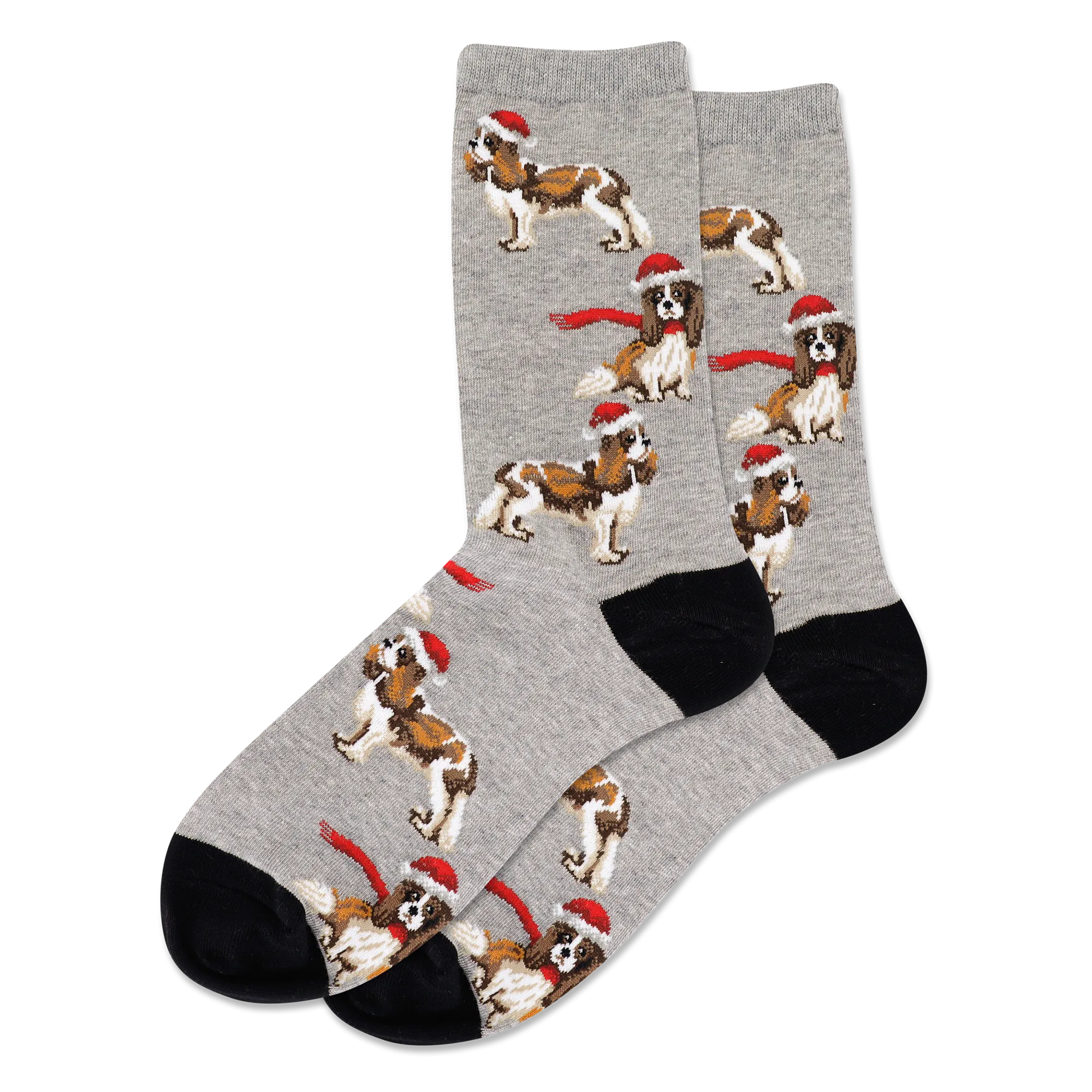 HOTSOX Women's Santa Dog Crew Socks