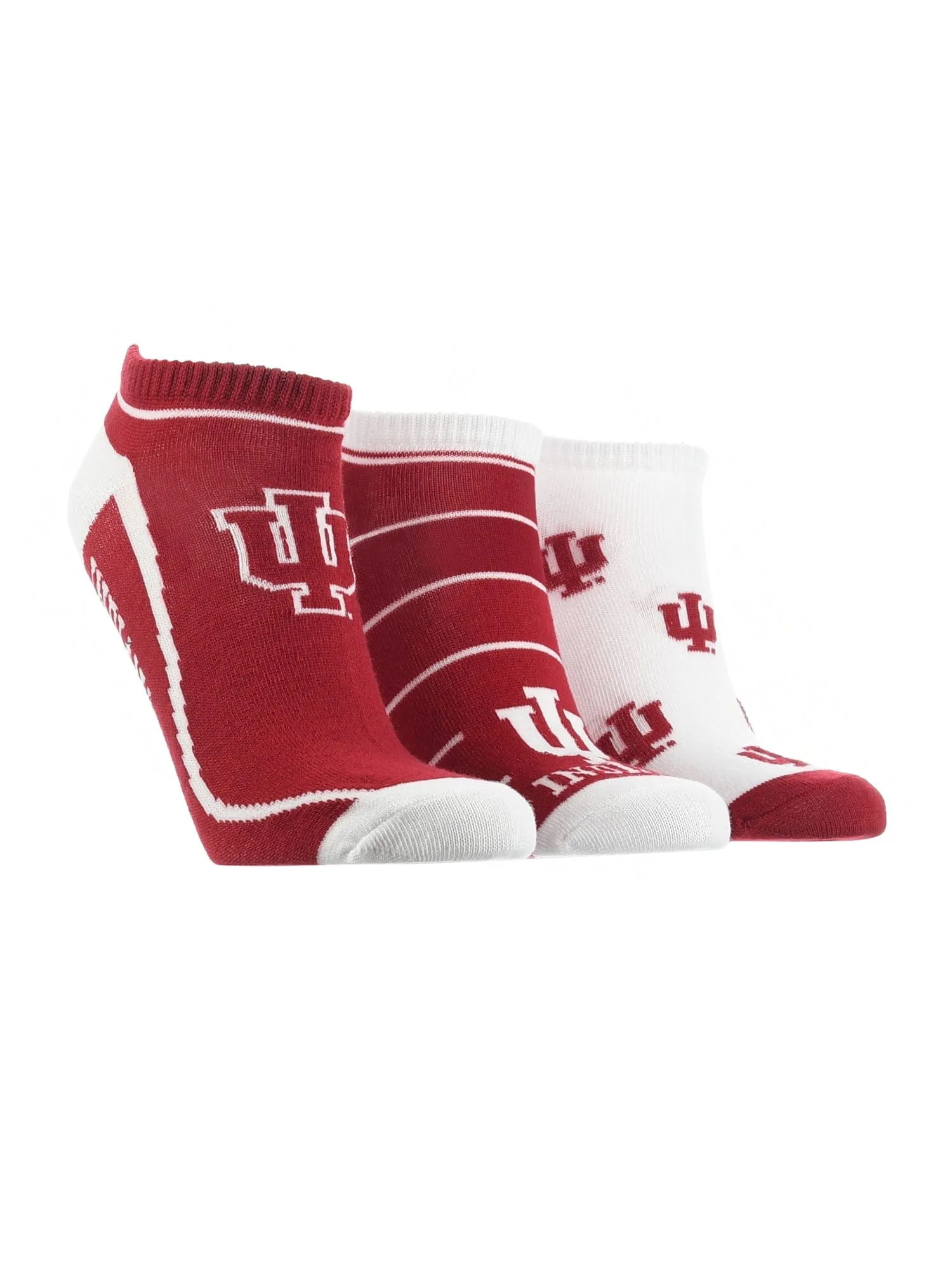 Indiana Hoosiers No Show Socks Full Field 3 Pack