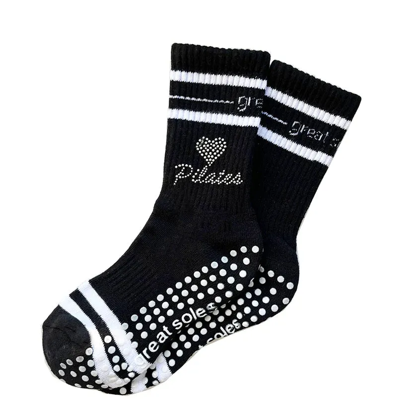 Jess Crew Grip Sock - Limited Edition- Rhinestone Stud (Barre / Pilates)