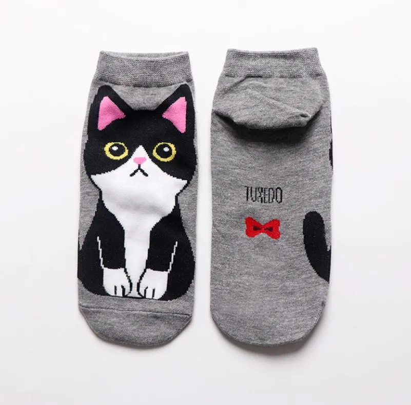 Kawaii Cute Ankle Socks - Tuxedo