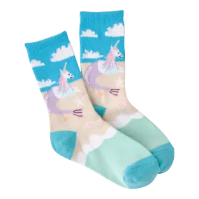 K.Bell Kid's Unicorn Mermaid Crew Sock