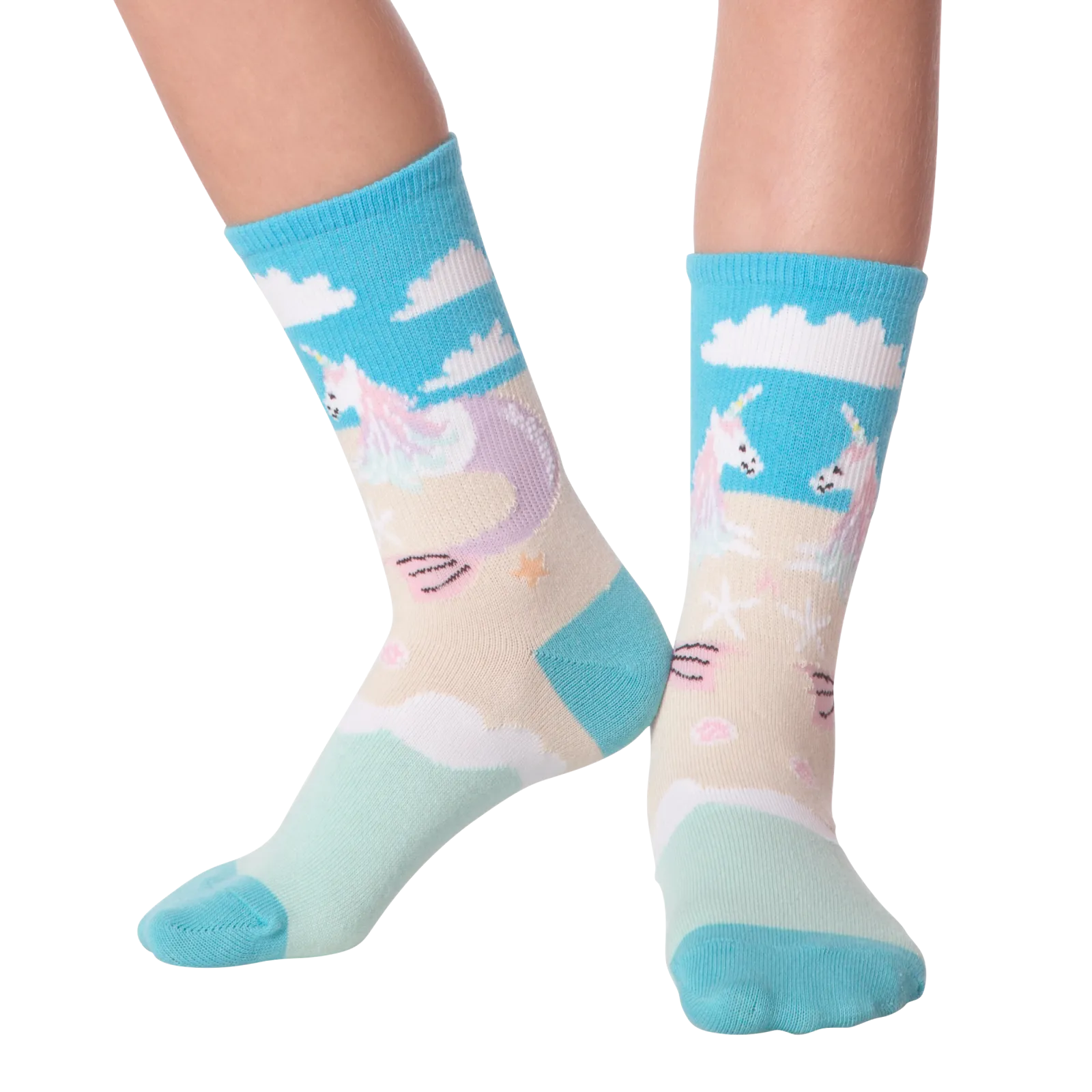 K.Bell Kid's Unicorn Mermaid Crew Sock