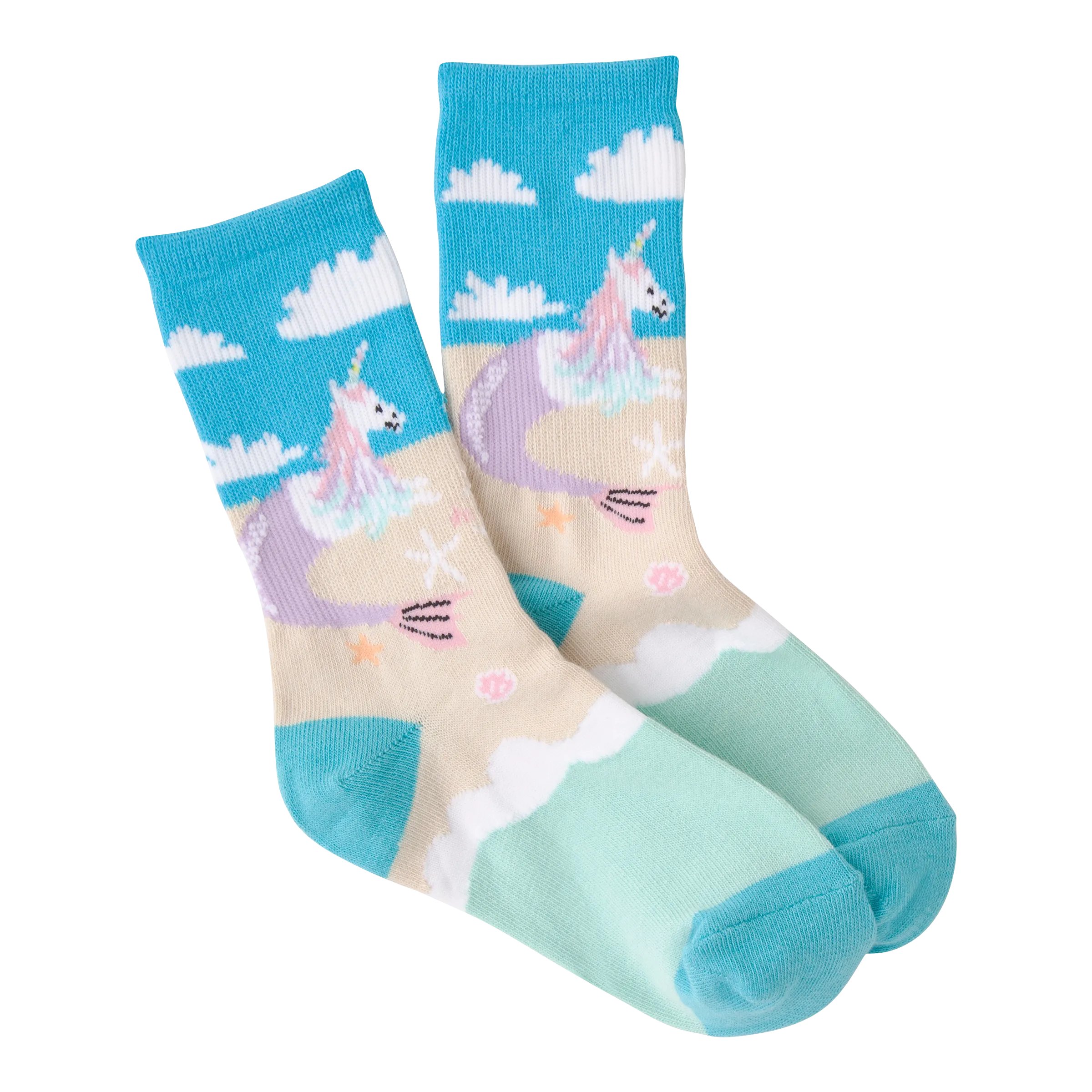 K.Bell Kid's Unicorn Mermaid Crew Sock