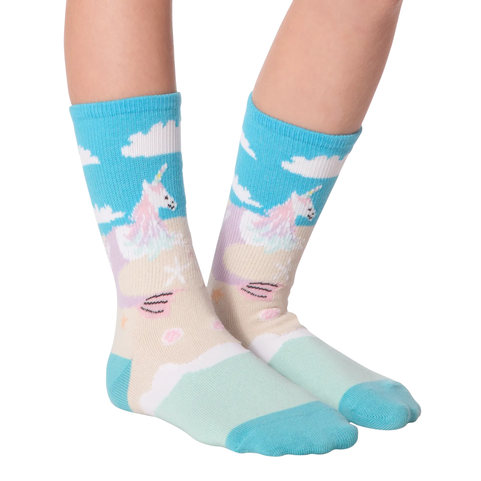 K.Bell Kid's Unicorn Mermaid Crew Sock