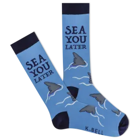 K.Bell Men's Sea You Later Crew Socks