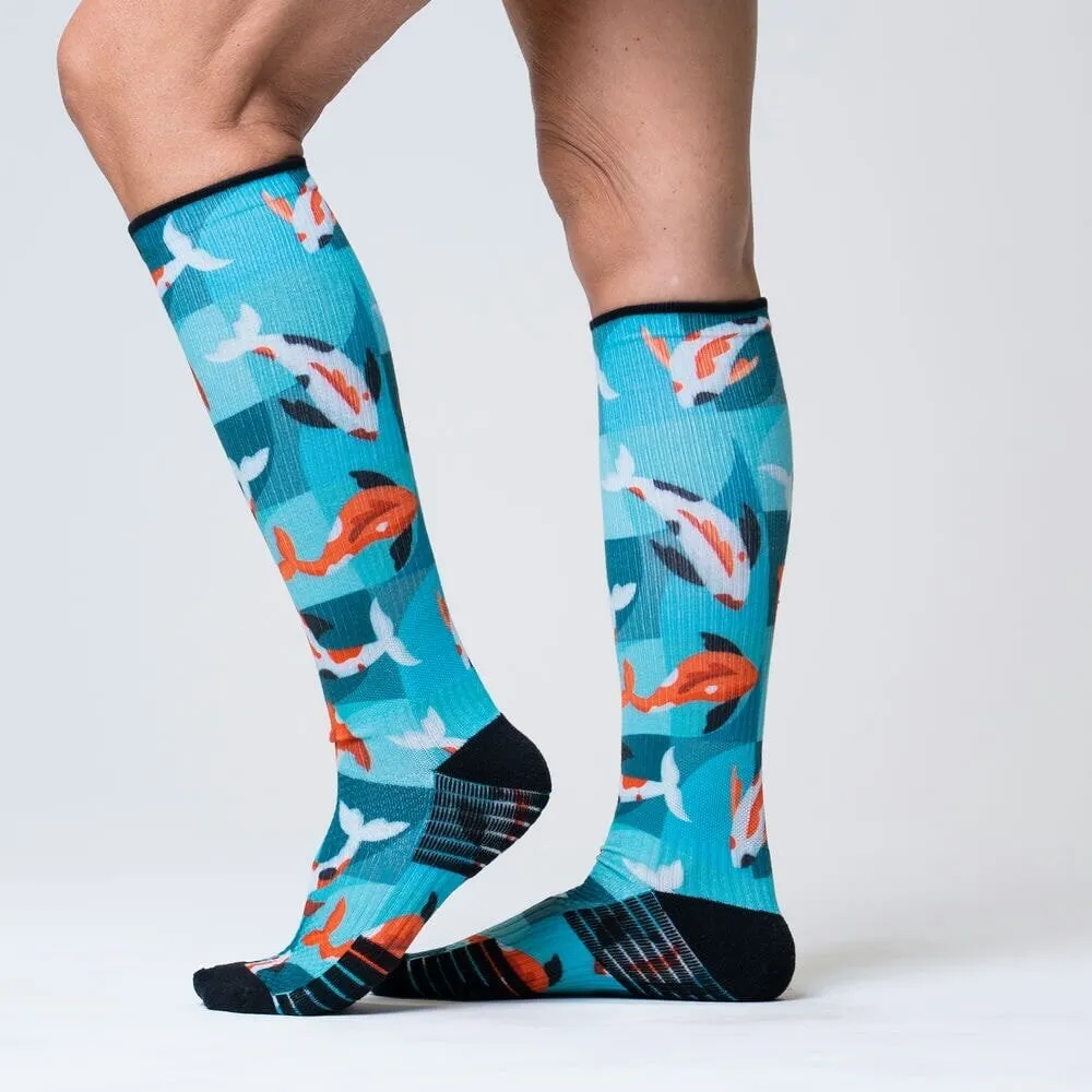 Koi Kaleidoscope Diabetic Compression Socks