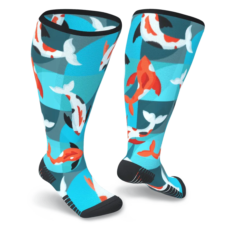 Koi Kaleidoscope Diabetic Compression Socks