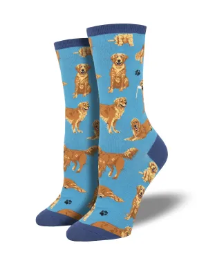 Ladies Golden Retrievers Graphic Socks