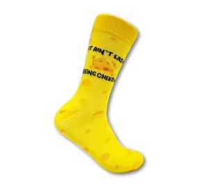 Ladies/Gents Cotton Rich Socks Uni-Sex Urban Eccentric Novelty It Easy Being Cheesy Slice