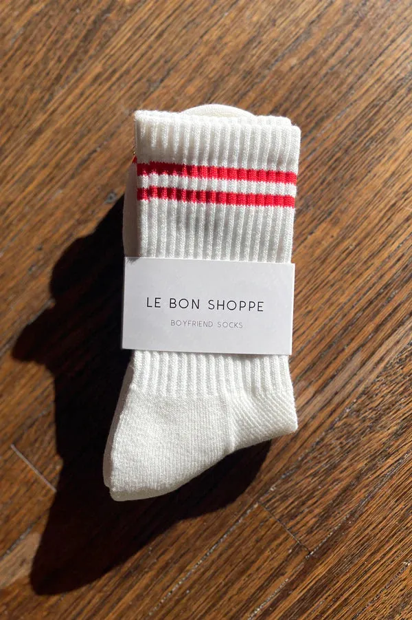 Le Bon Shoppe Boyfriend Socks Clean White