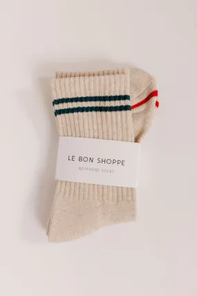 Le Bon Shoppe Boyfriend Socks in Oatmeal