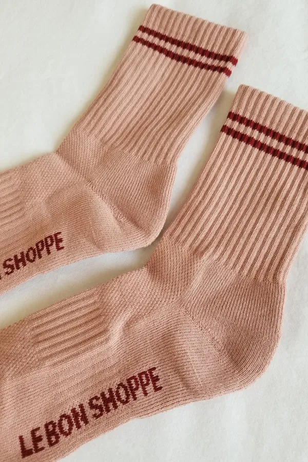 Le Bon Shoppe Boyfriend Socks Vintage Pink