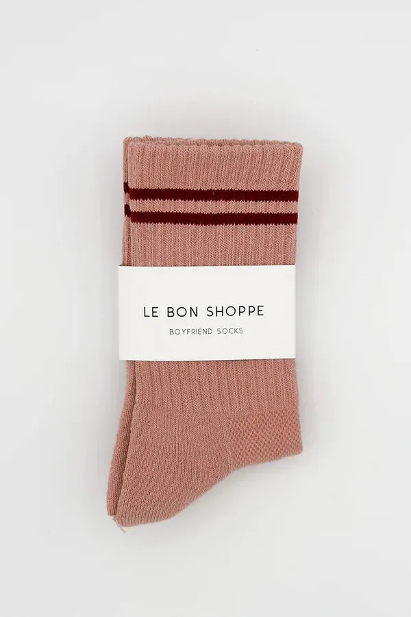 Le Bon Shoppe Boyfriend Socks Vintage Pink