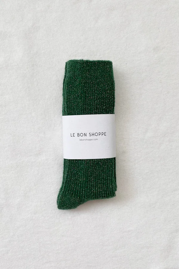 Le Bon Shoppe - Winter Sparkle Socks | Evergreen