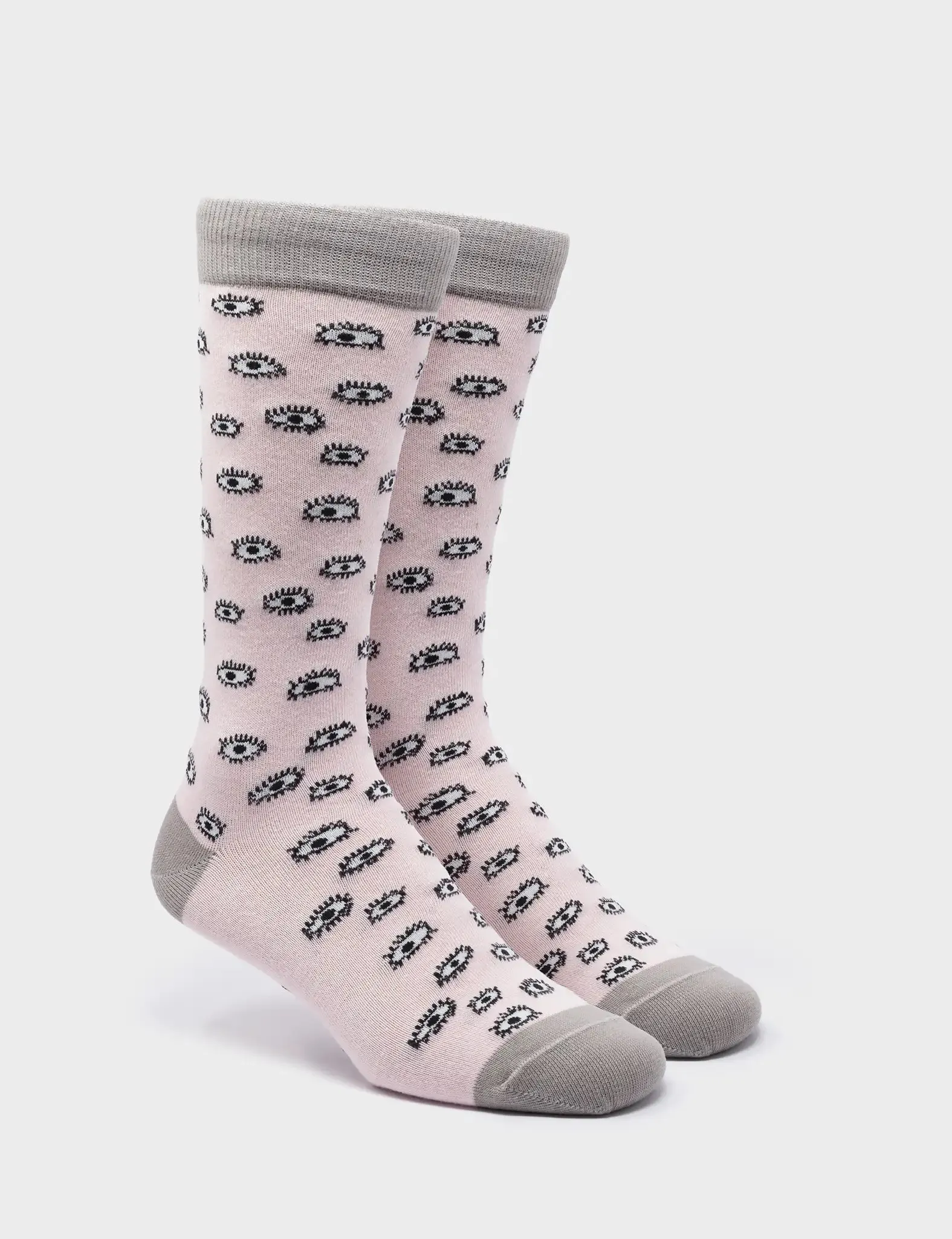 Lilac and Gray Socks - All Over Eyes