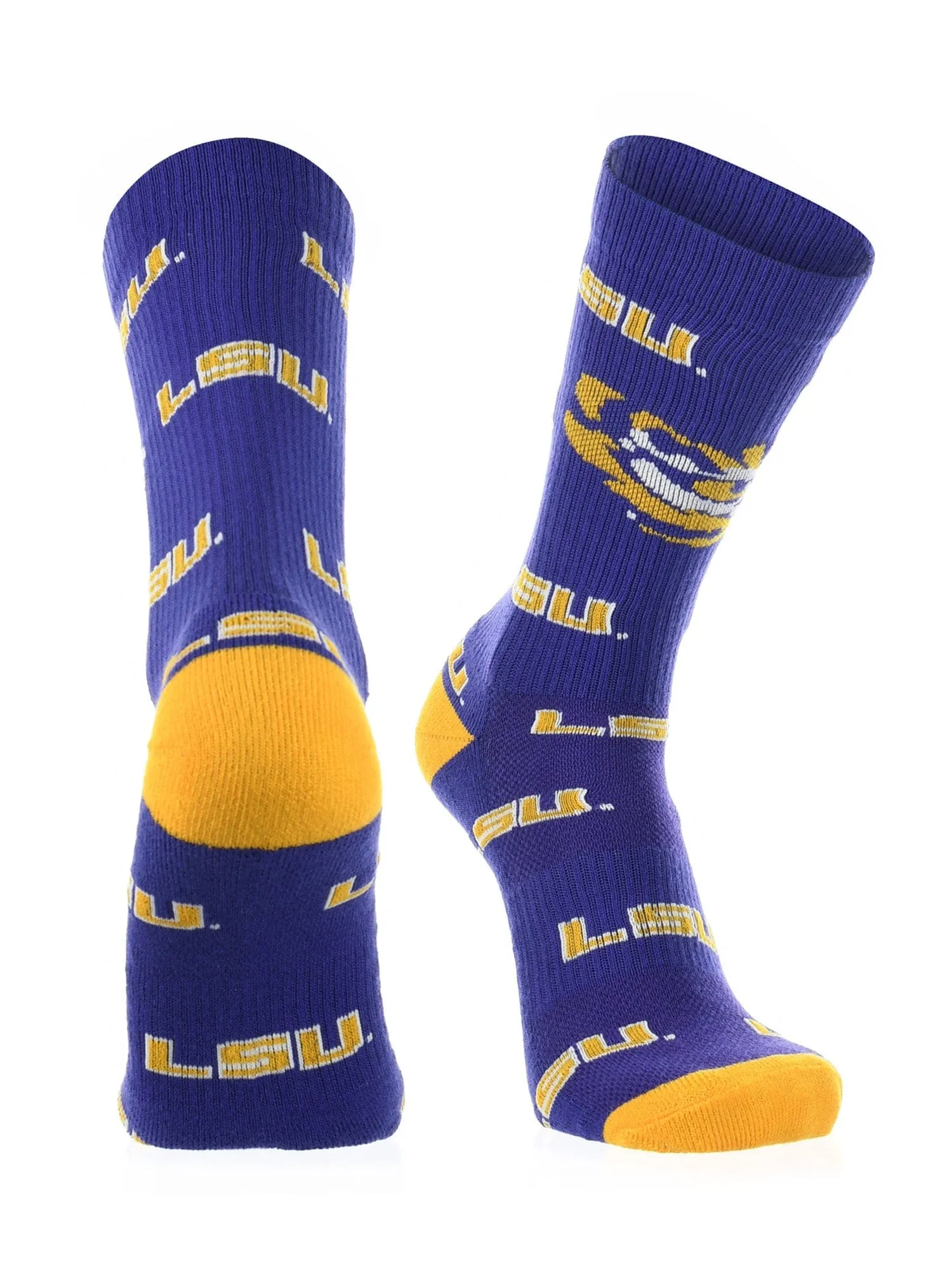 LSU Tigers Socks Crew Length Sock Mayhem