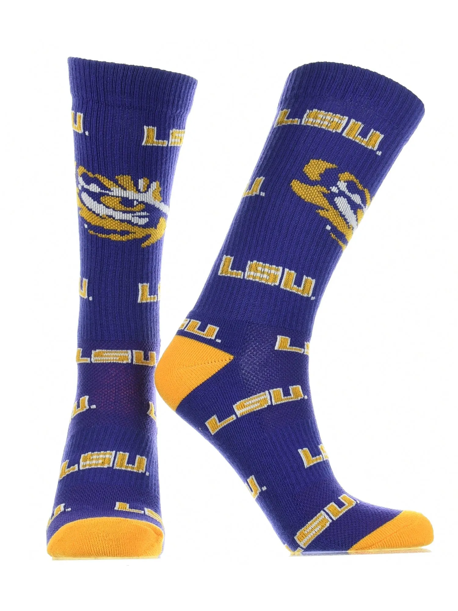 LSU Tigers Socks Crew Length Sock Mayhem