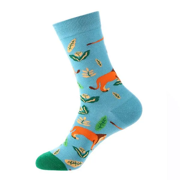 Macaron Geometric Animal Cotton Socks 62762386C