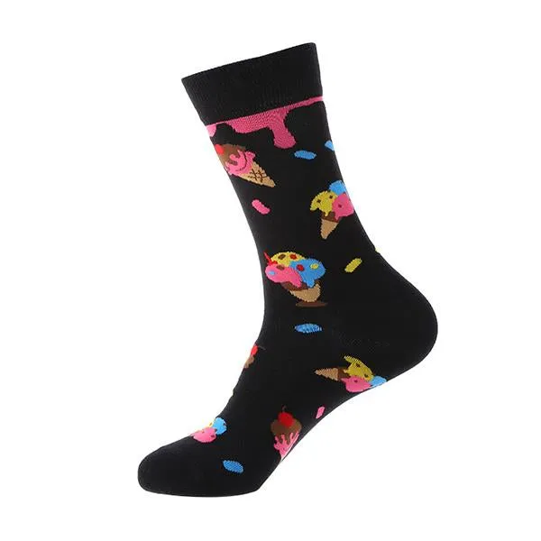 Macaron Geometric Animal Cotton Socks 62762386C