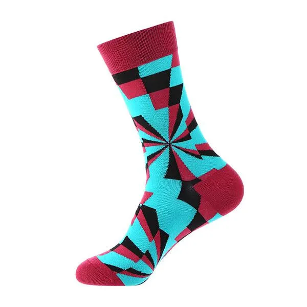 Macaron Geometric Animal Cotton Socks 62762386C