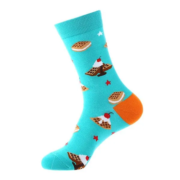 Macaron Geometric Animal Cotton Socks 62762386C