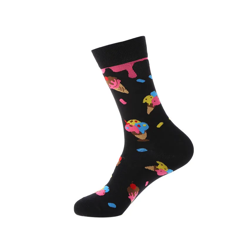 Macaron Geometric Animal Cotton Socks 62762386C