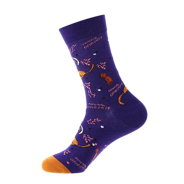 Macaron Geometric Animal Cotton Socks 62762386C