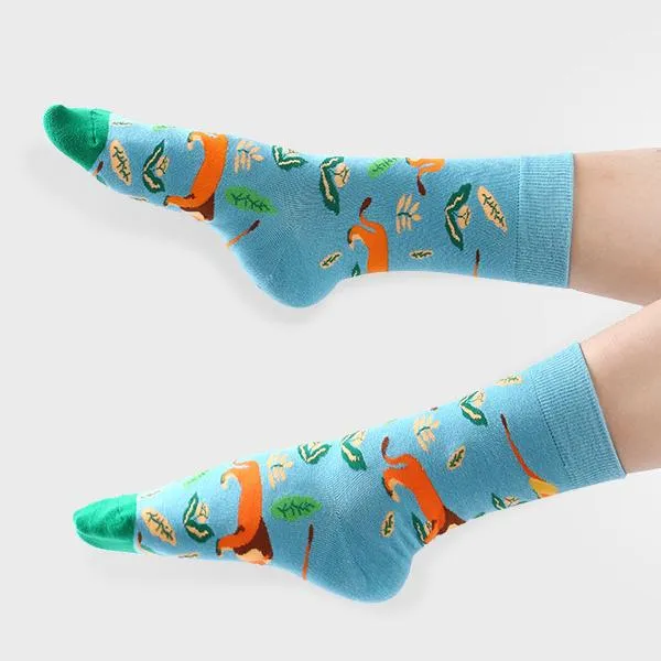 Macaron Geometric Animal Cotton Socks 62762386C