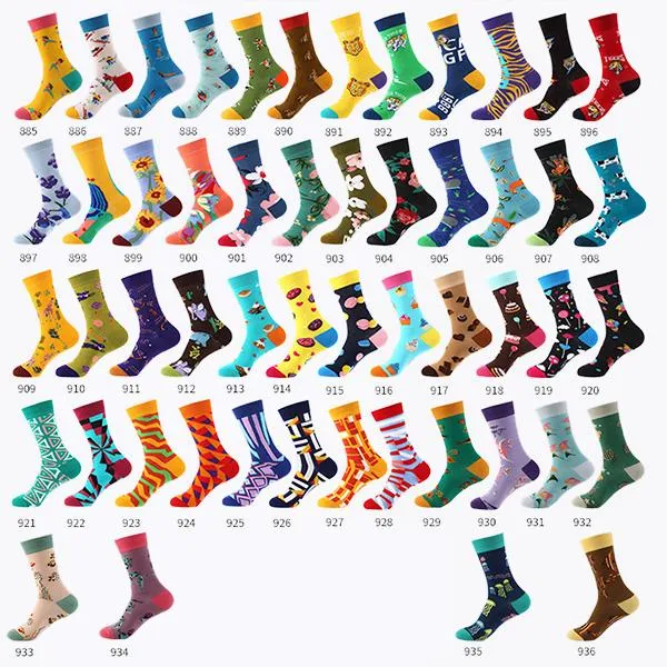 Macaron Geometric Animal Cotton Socks 62762386C