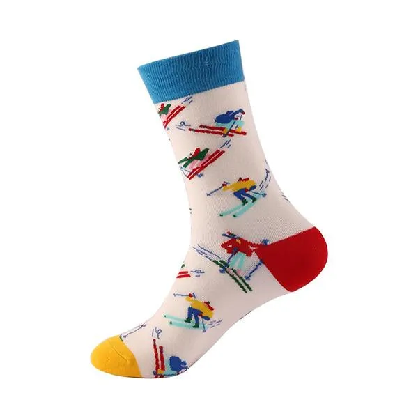 Macaron Geometric Animal Cotton Socks 62762386C