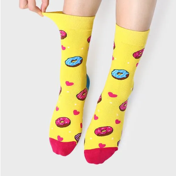 Macaron Geometric Animal Cotton Socks 62762386C