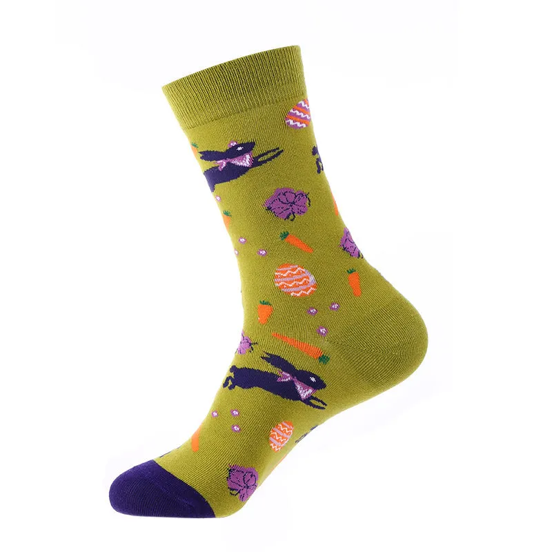 Macaron Geometric Animal Cotton Socks 62762386C