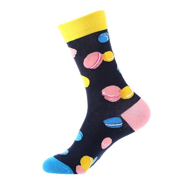 Macaron Geometric Animal Cotton Socks 62762386C