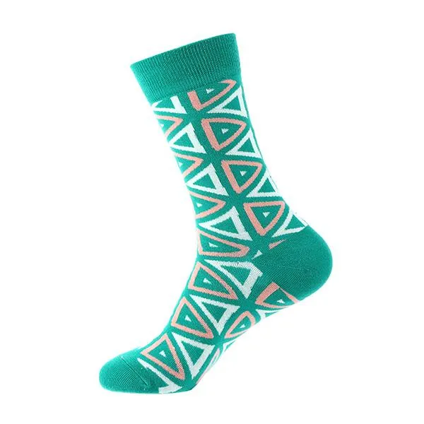 Macaron Geometric Animal Cotton Socks 62762386C