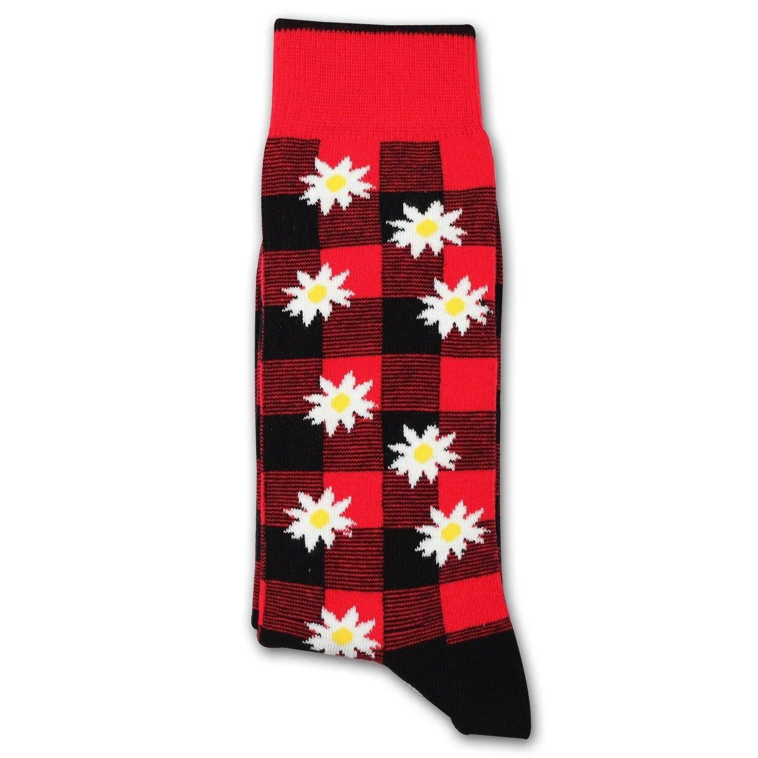 Mark McNairy x Democratique Socks Buffalo Daisy Spring Red