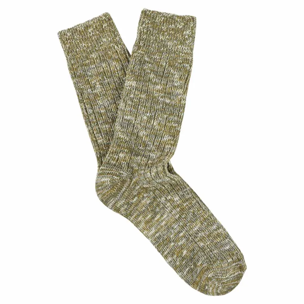 Melange Socks Dark Khaki